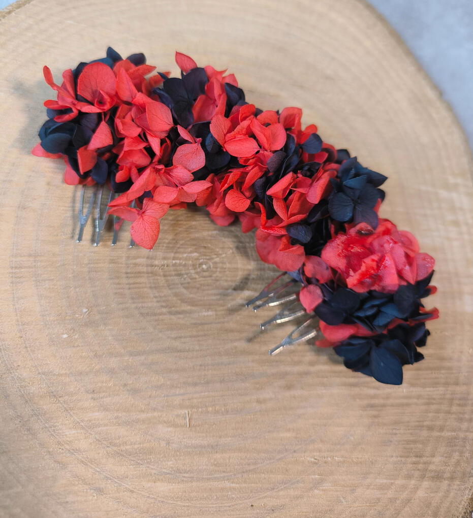 Double peigne "Rouge &amp; Noir"